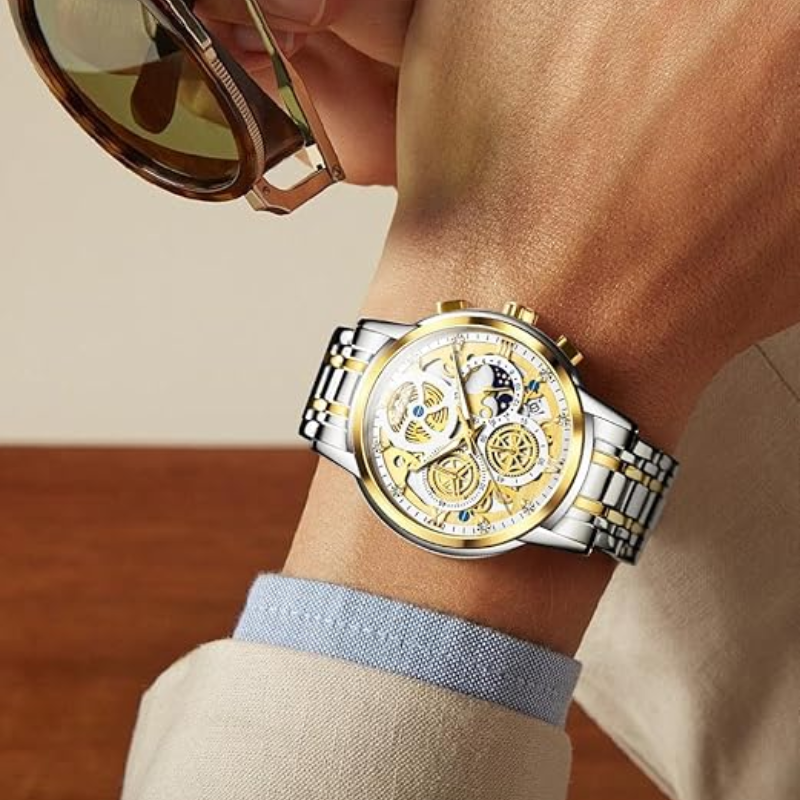 Reloj Cronógrafo Estilo Esqueleto para Hombre