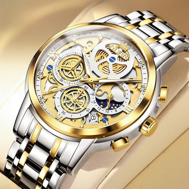 Reloj Cronógrafo Estilo Esqueleto para Hombre