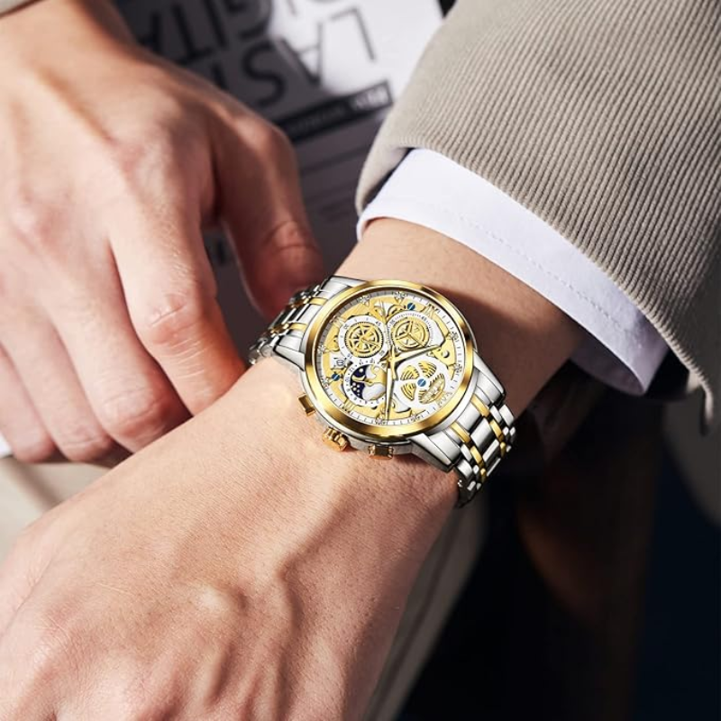 Reloj Cronógrafo Estilo Esqueleto para Hombre